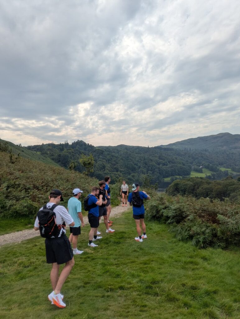 group of runners at an event with adidas