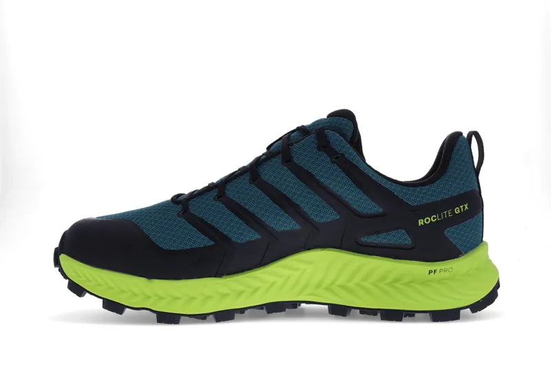 Inov-8 Men's Roclite Low Gore-Tex in Dark Ocean/Black/Lime-4