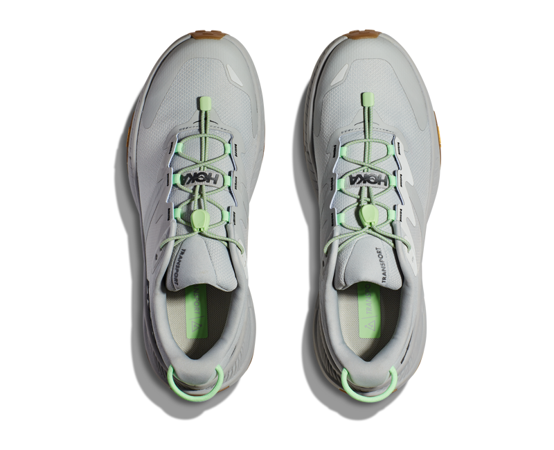 Hoka Men's Transport in Harbor Mist/ Lime Glow-5