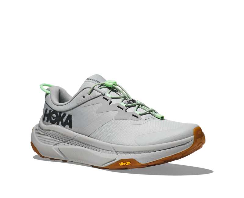 Hoka Men's Transport in Harbor Mist/ Lime Glow-2