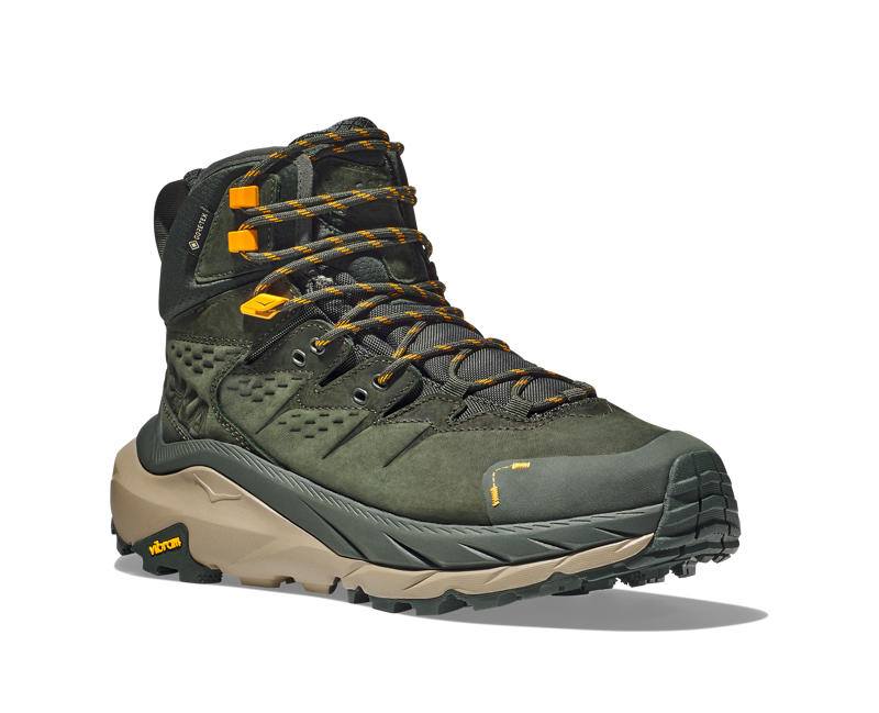 Hoka Men's Kaha 2 Gore-Tex Hiking Boots in Duffel Bag/Radiant Yellow-4