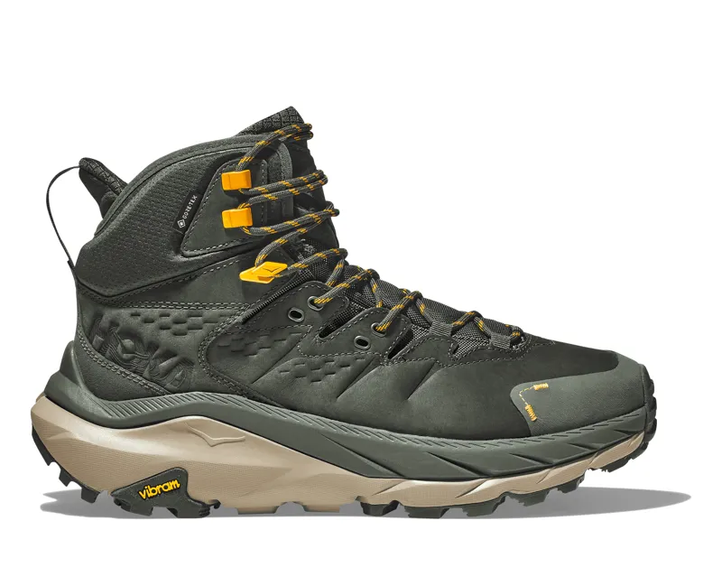 Hoka Men's Kaha 2 Gore-Tex Hiking Boots in Duffel Bag/Radiant Yellow