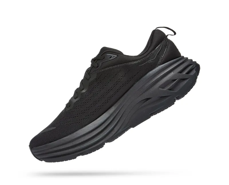 Hoka Men's Bondi 8 Shoes in Black -7