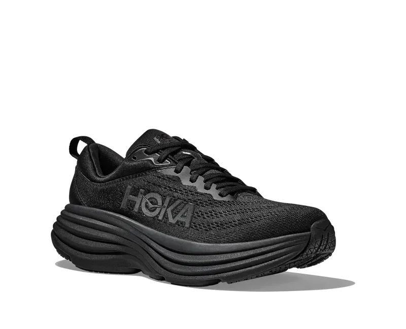 Hoka Men's Bondi 8 Shoes in Black -3