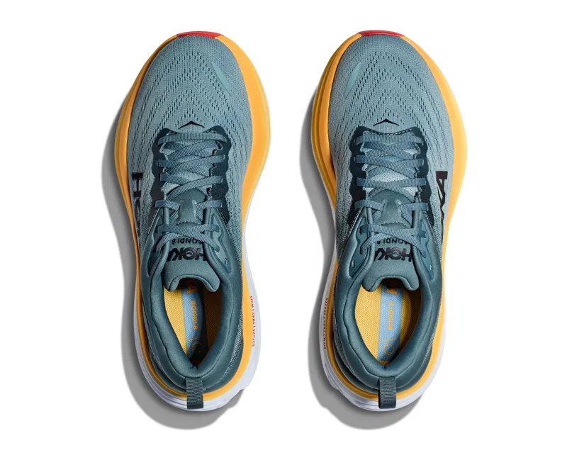 Hoka Men's Bondi 8 Shoes in Goblin Blue/Mountain Spring-7