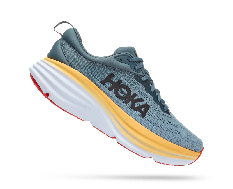 Hoka Men's Bondi 8 Shoes in Goblin Blue/Mountain Spring-3