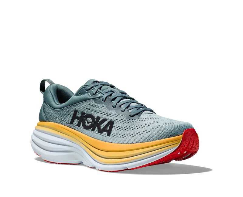 Hoka Men's Bondi 8 Shoes in Goblin Blue/Mountain Spring-1