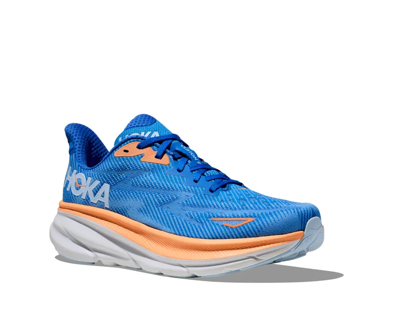 Hoka Men's Clifton 9 in Coastal Sky/All Aboard-2