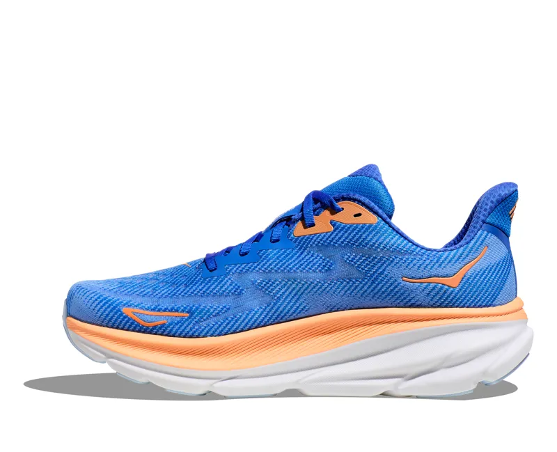 Hoka Men's Clifton 9 in Coastal Sky/All Aboard-7