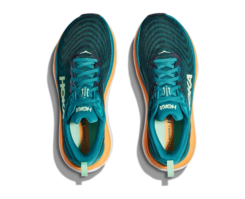 Hoka Men's Gaviota 5 in Deep Lagoon/Sherbet-5