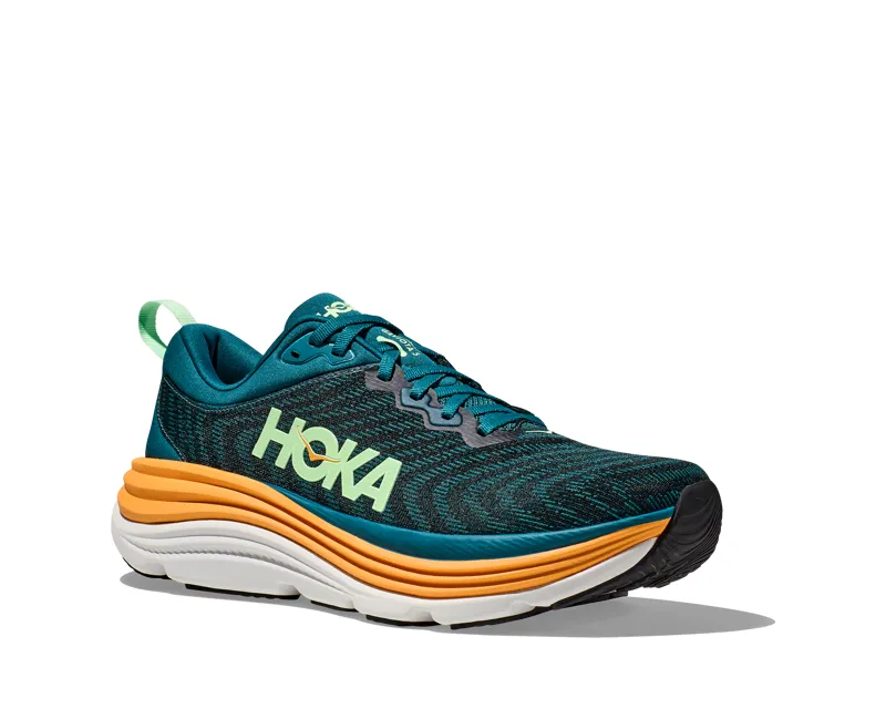 Hoka Men's Gaviota 5 in Deep Lagoon/Sherbet-2