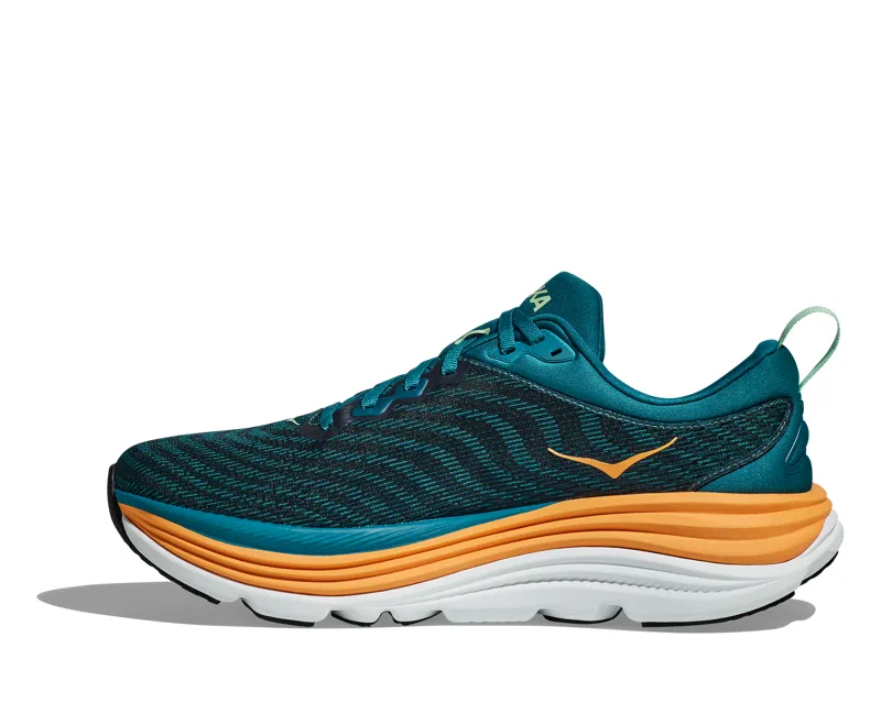 Hoka Men's Gaviota 5 in Deep Lagoon/Sherbet-7