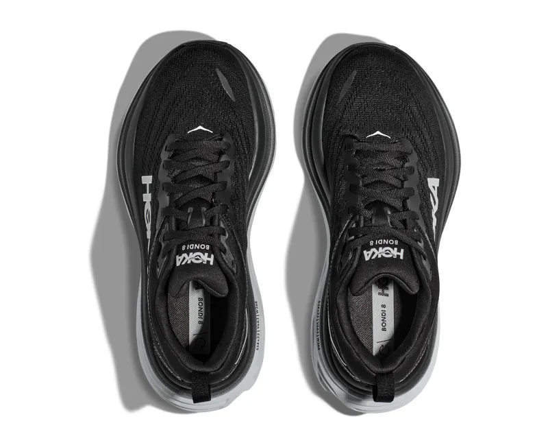 Hoka Women's Bondi 8 in Black/White-6