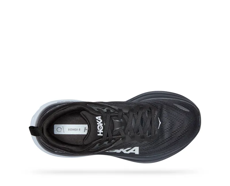 Hoka Women's Bondi 8 in Black/White-2