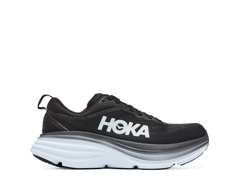 Hoka Women's Bondi 8 in Black/White