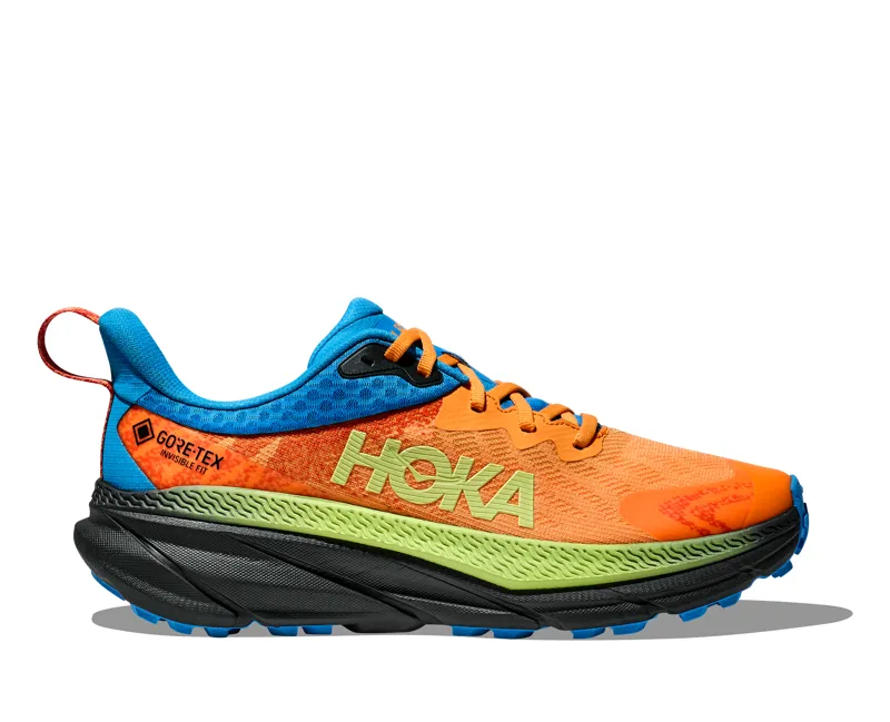 Hoka Men's Challenger ATR 7 Gore-Tex in Black/Solar Flare
