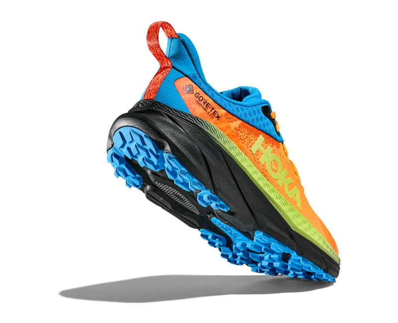 Hoka Men's Challenger ATR 7 Gore-Tex in Black/Solar Flare-1