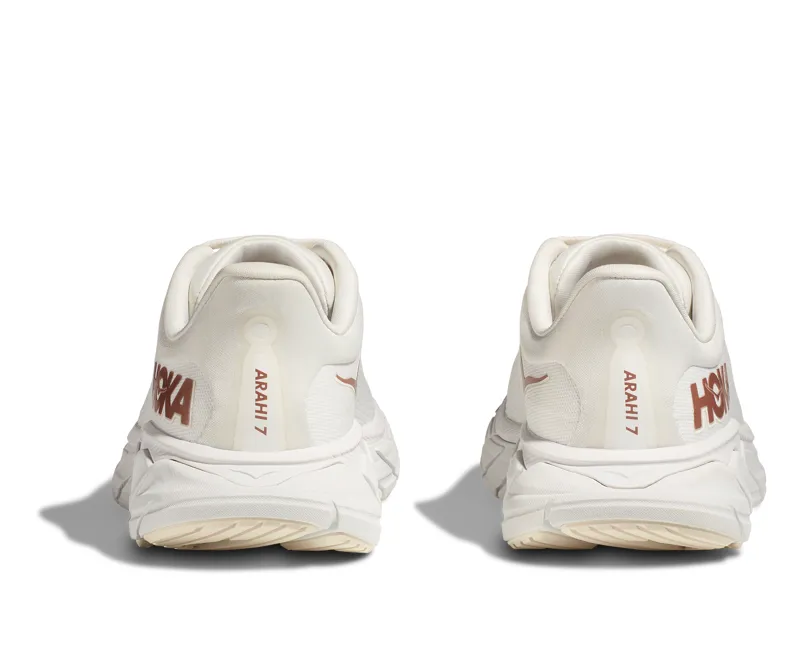 Hoka Women's Arahi 7 in Blanc De Blanc/Rose Gold-3