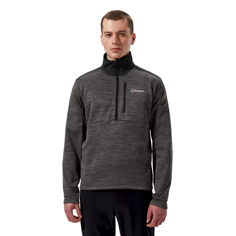 Berghaus Men's Thraskii Half Zip Fleece in Grey/Black-2
