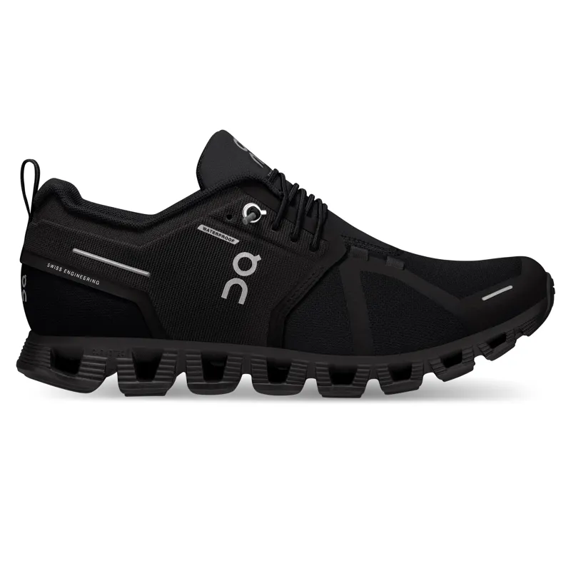 On Running Women's Cloud 5 Waterproof Shoes in All Black 