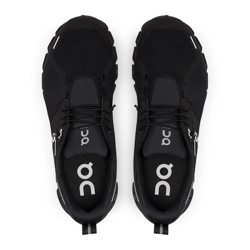 On Running Women's Cloud 5 Waterproof Shoes in All Black -3