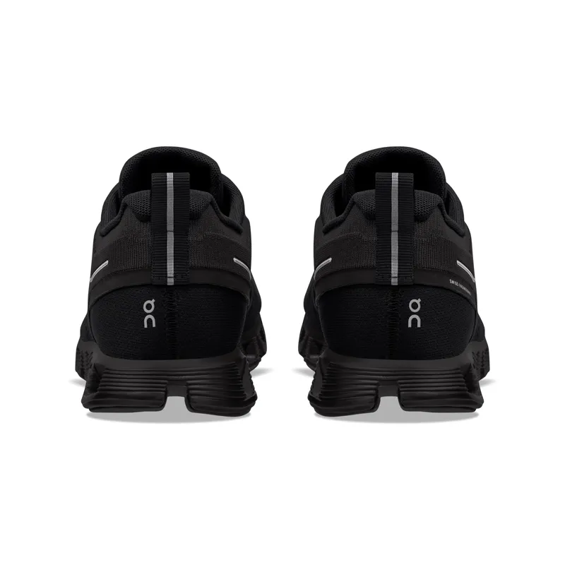 On Running Women's Cloud 5 Waterproof Shoes in All Black -2