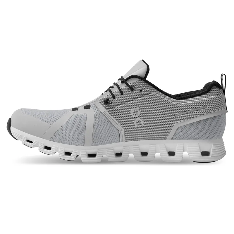 On Running Men's Cloud 5 Waterproof Shoes in Glacier/White-5