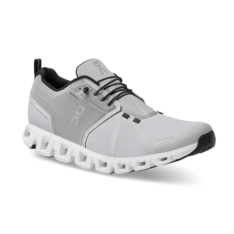 On Running Men's Cloud 5 Waterproof Shoes in Glacier/White-4
