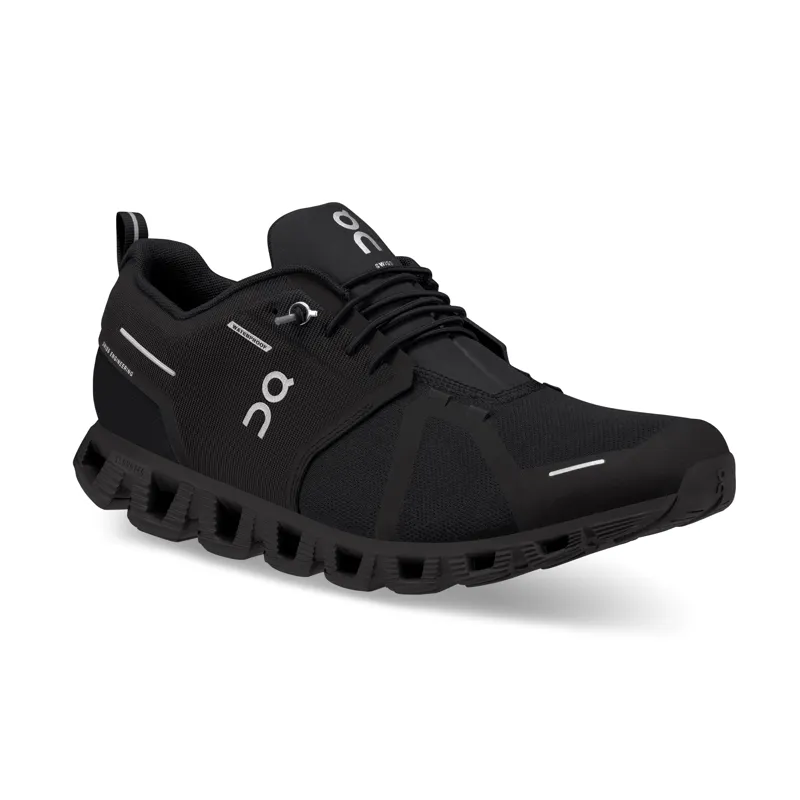 On Running Men's Cloud 5 Waterproof Shoes in All Black-1