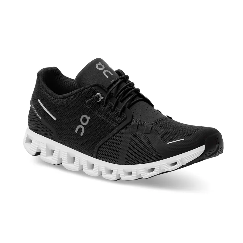 On Running Men's Cloud 5 Running Shoes in Black/White-4
