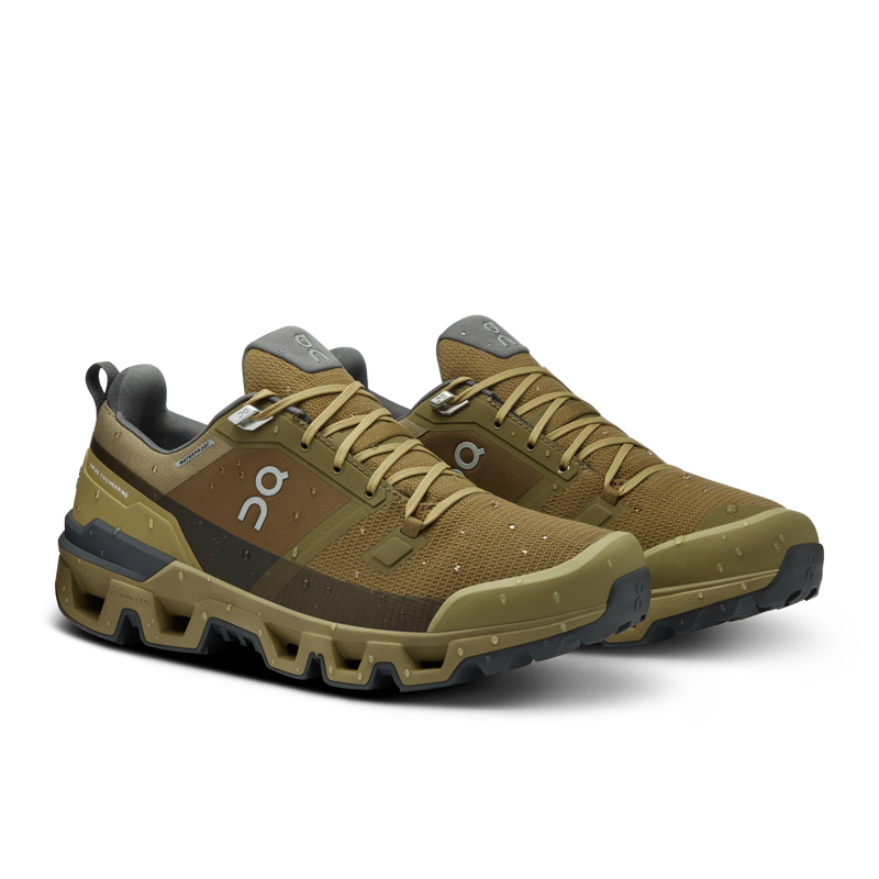 On Running Men's Cloudwander Waterproof Shoes in Hunter/Safari-2