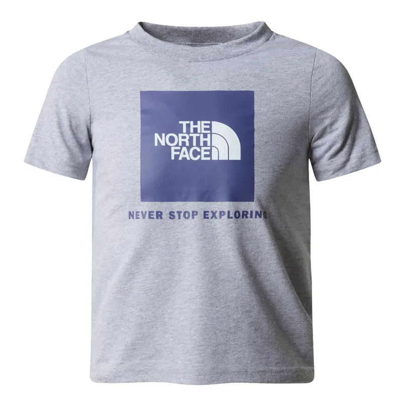 The North Face Kid's Graphic T-Shirt in Light Grey Heather