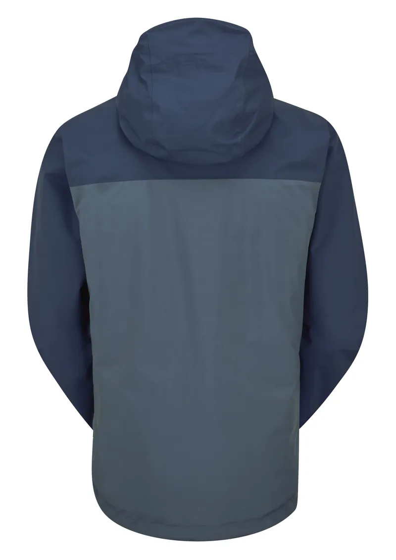 Rab Men's Downpour Eco Waterproof Jacket in Tempest Blue/Orion Blue-1