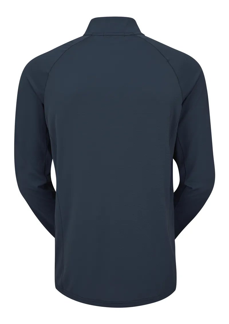 Rab Men's Sonic Long Sleeve Zip T-Shirt in Tempest Blue