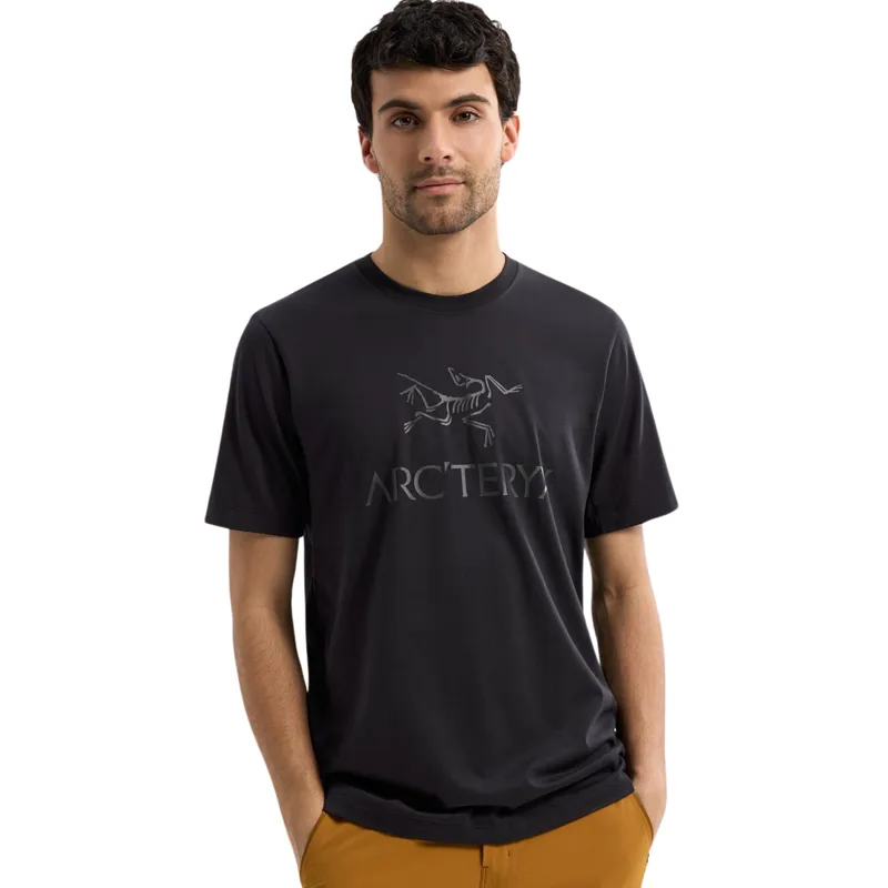 Arc'teryx Men's Arc Word Logo Short Sleeve T-Shirt in Black-1
