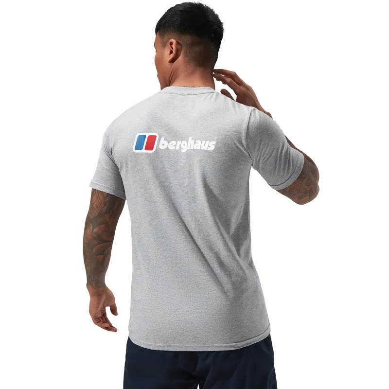 Berghaus Men's Front and Back Logo T-Shirt in Dark Grey-3