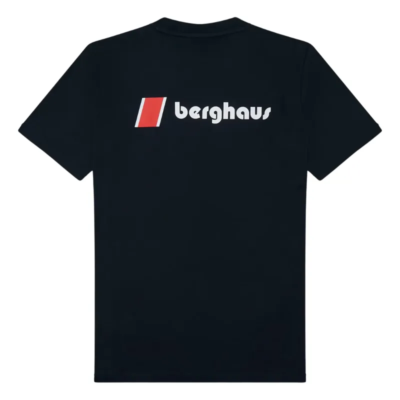 Berghaus Men's Heritage Front and Back Logo Short Sleeve T-Shirt in Black-1