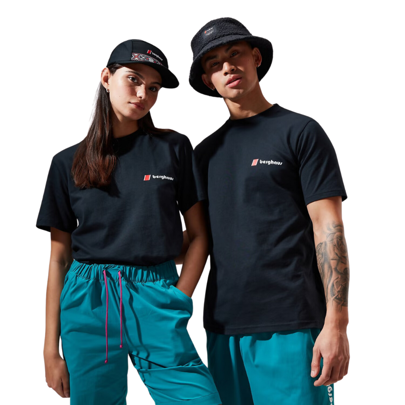 Berghaus Men's Heritage Front and Back Logo Short Sleeve T-Shirt in Black-6