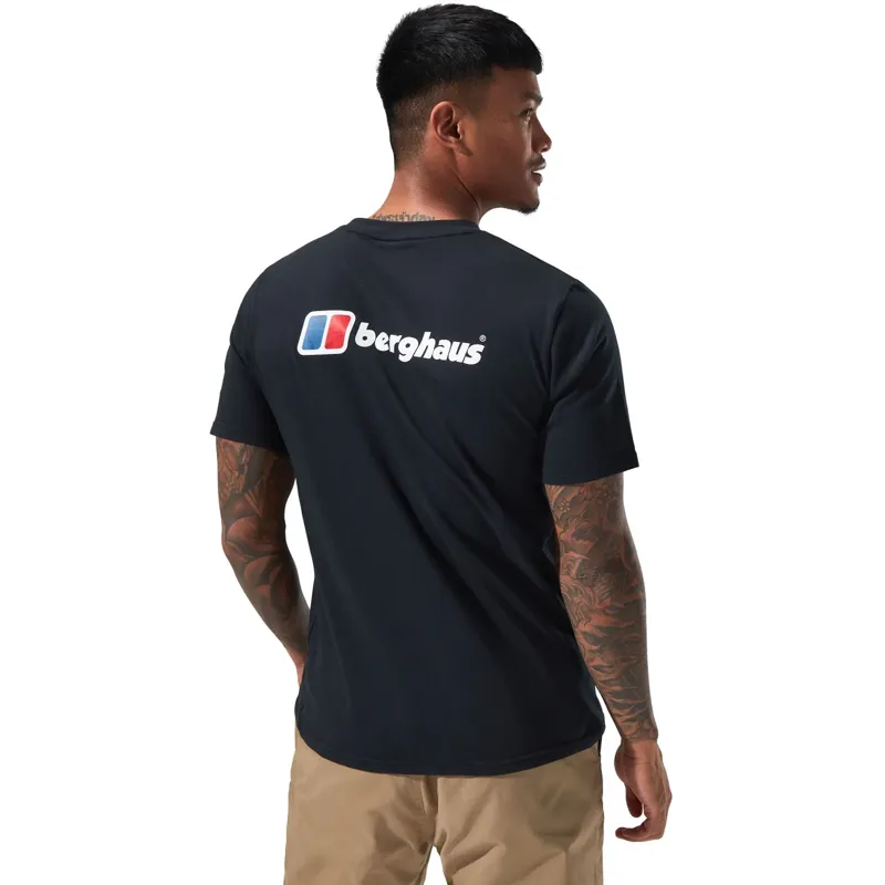 Berghaus Men's Organic Front and Back Logo T-Shirt in Black-3