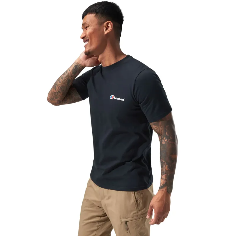 Berghaus Men's Organic Front and Back Logo T-Shirt in Black-4