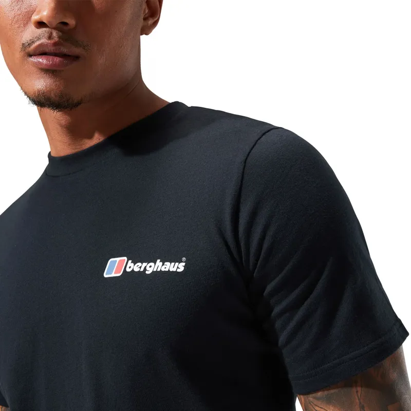 Berghaus Men's Organic Front and Back Logo T-Shirt in Black-5