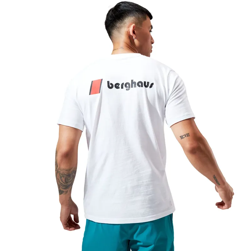 Berghaus Unisex Heritage Front and Back Logo Short Sleeve T-Shirt in White-3