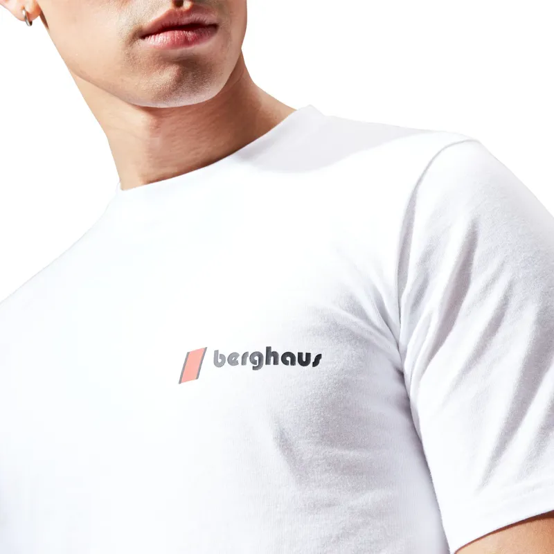 Berghaus Unisex Heritage Front and Back Logo Short Sleeve T-Shirt in White-5