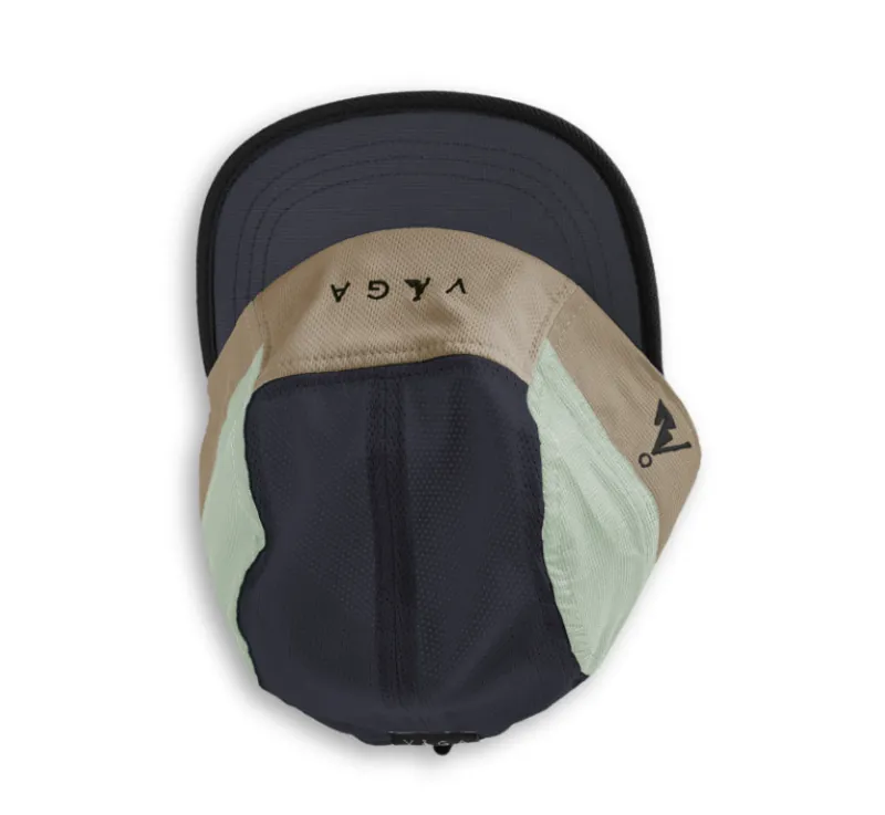 Vaga Adult Club Cap in Charcoal/Camel/Moss Green/Mist Blue
