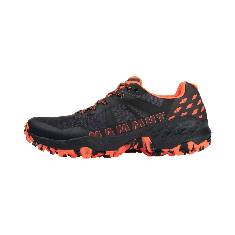 Mammut Sertig II Low Mens Shoes in Black-Vibrant Orange 