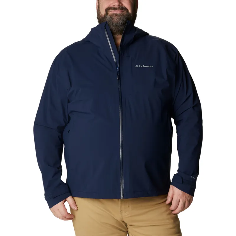 Columbia Men's Ampli-Dry Waterproof Shell Jacket in Collegiate Navy - Extended Sizes
