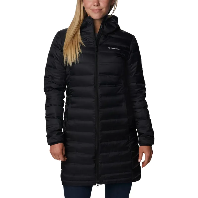 Columbia Women's Lake 22 Down Long Hooded Jacket in Black