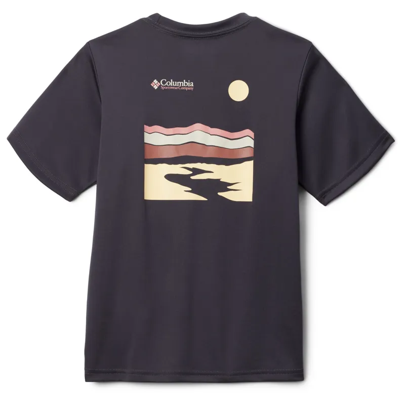 Columbia Boy's Fork Stream Graphic Shirt in Shark/Heritage-1