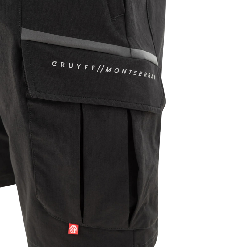 Cruyff Men's Core Cargo Tech Shorts in Black-4