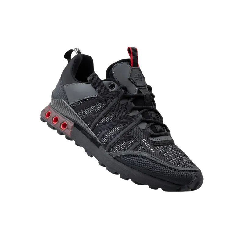 Cruyff Men's Fearia Hex Tech in Black/Red-1